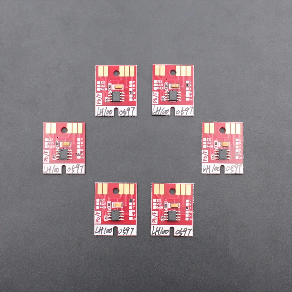 For Mimaki LH-100 0597 chips for Mimaki UJF3042 UJF6042 permanent chips LH100 spc 0597 BK C M Y WH WH auto reset chips