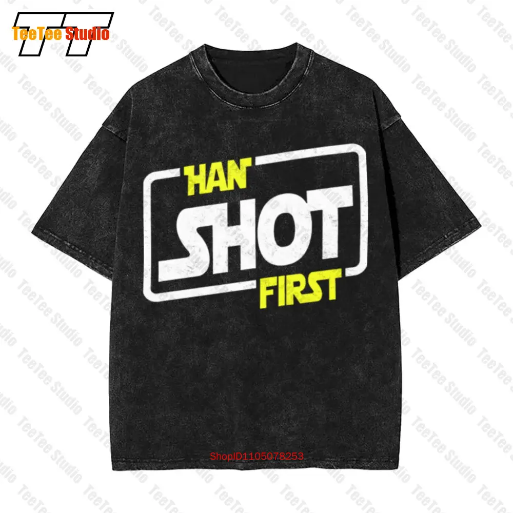 

Винтажная футболка большого размера Han Shot First 1VE7