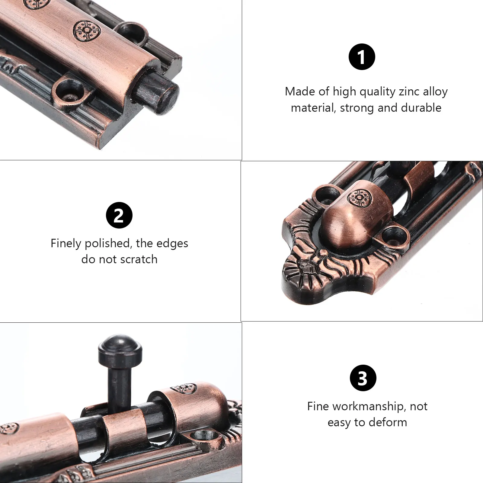 

European Style 6 Inch Bolt Durable Door Latch Security Sliding Security Latch Lock Lock For Door Hardware
