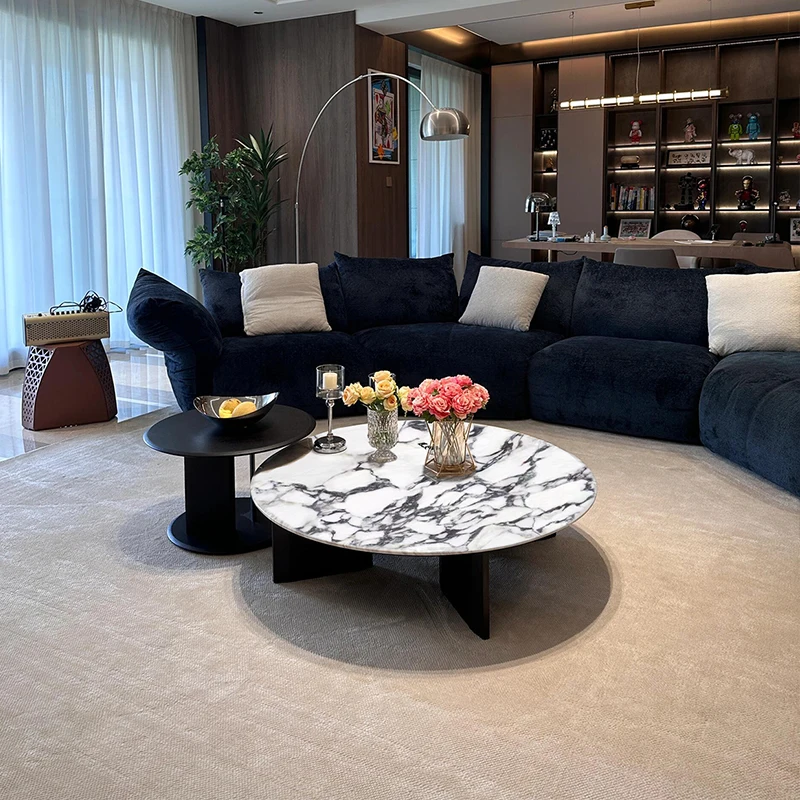 

Japanese Designer Coffee Table Round Unique White Minimalist Decor Coffee Table Living Room Stoliki Kawowe Furniture For Home