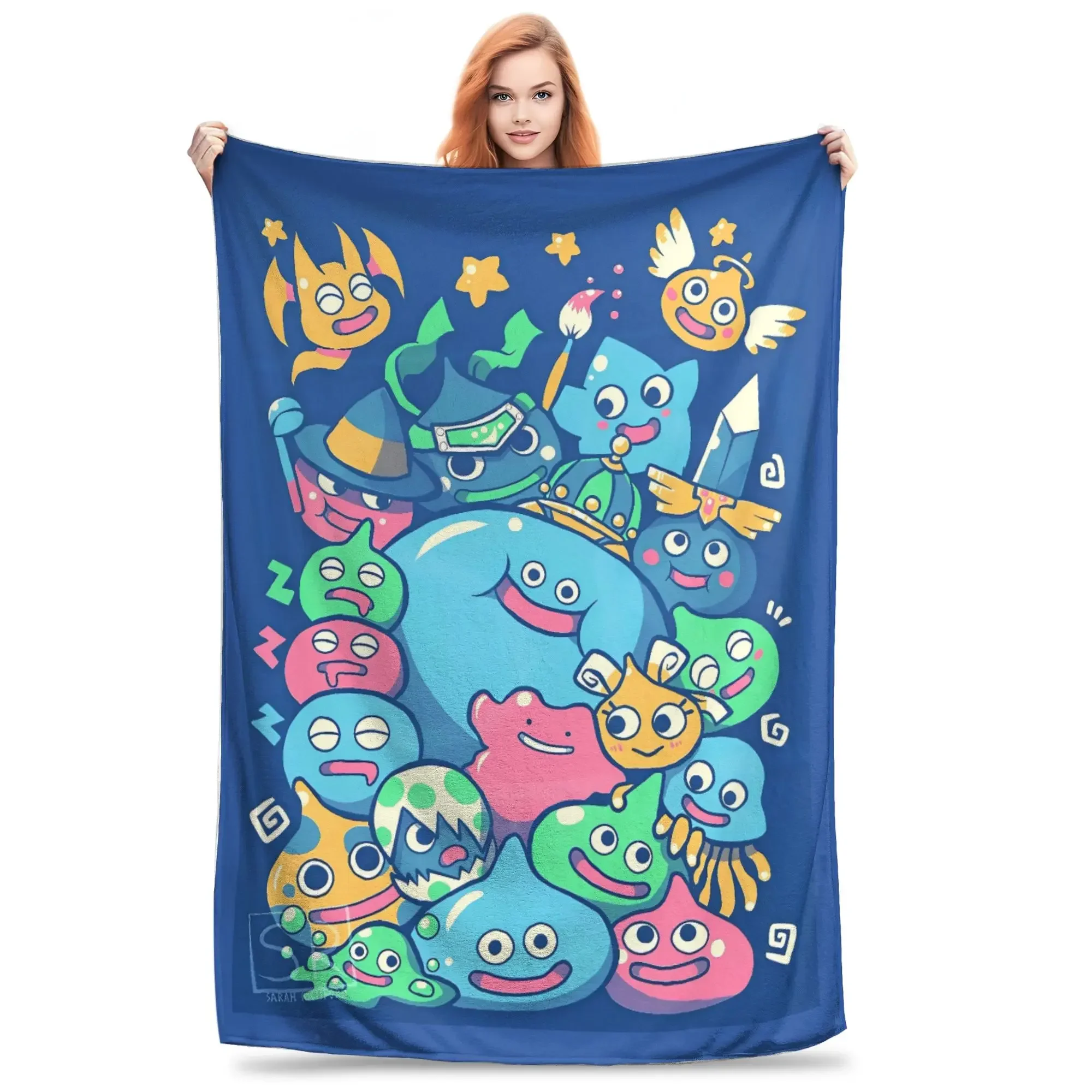 

Плюшевый плед Dragon Quest Slime: Мягкое фланнелевое теплое покрывало для дивана, кресла, кровати. Идеальный подарок. Высокое качество.