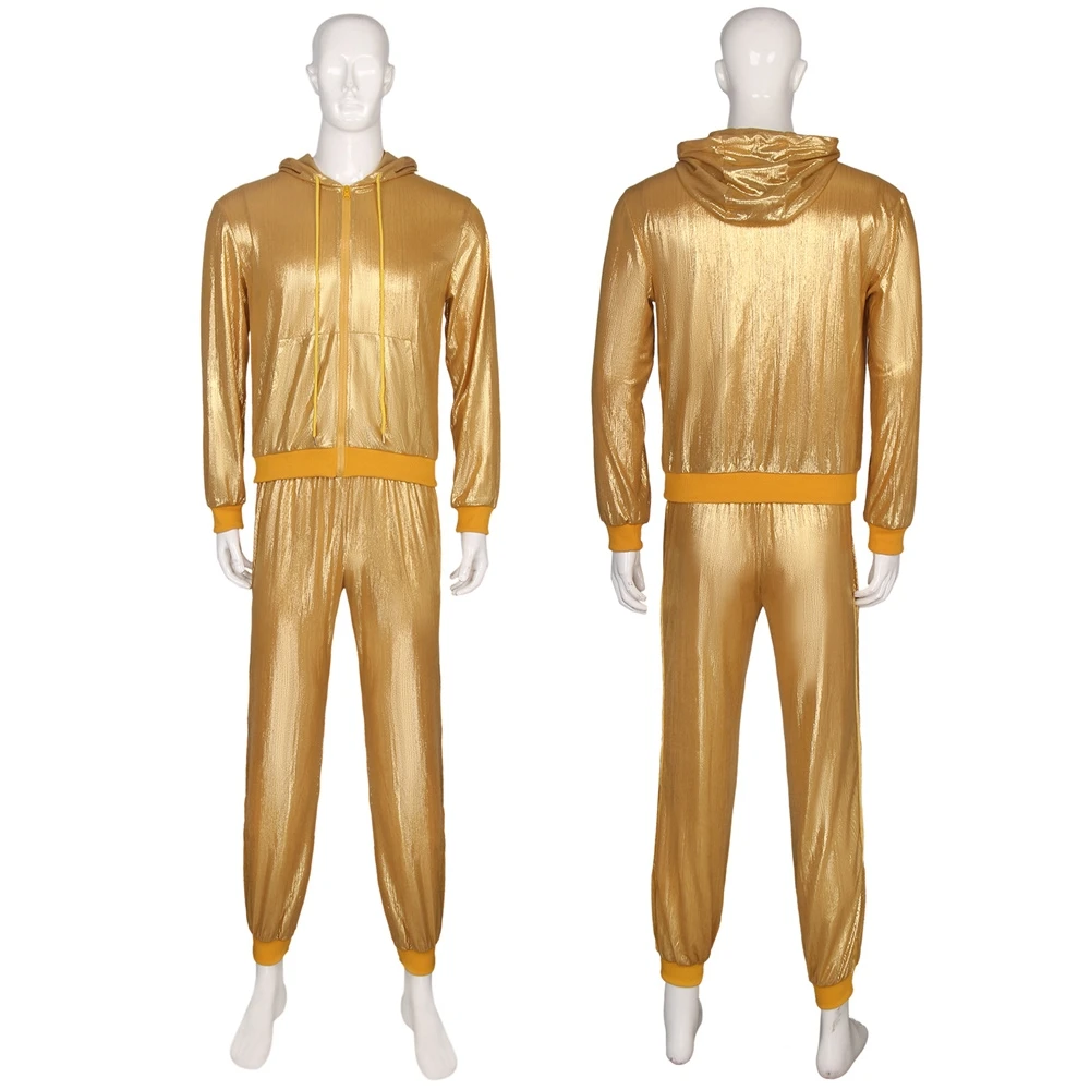 

Movie Gunter Gold Sweatsuit Sing 2 Cosplay Costume Men's Suit Halloween Party Outfits Fancy Dress