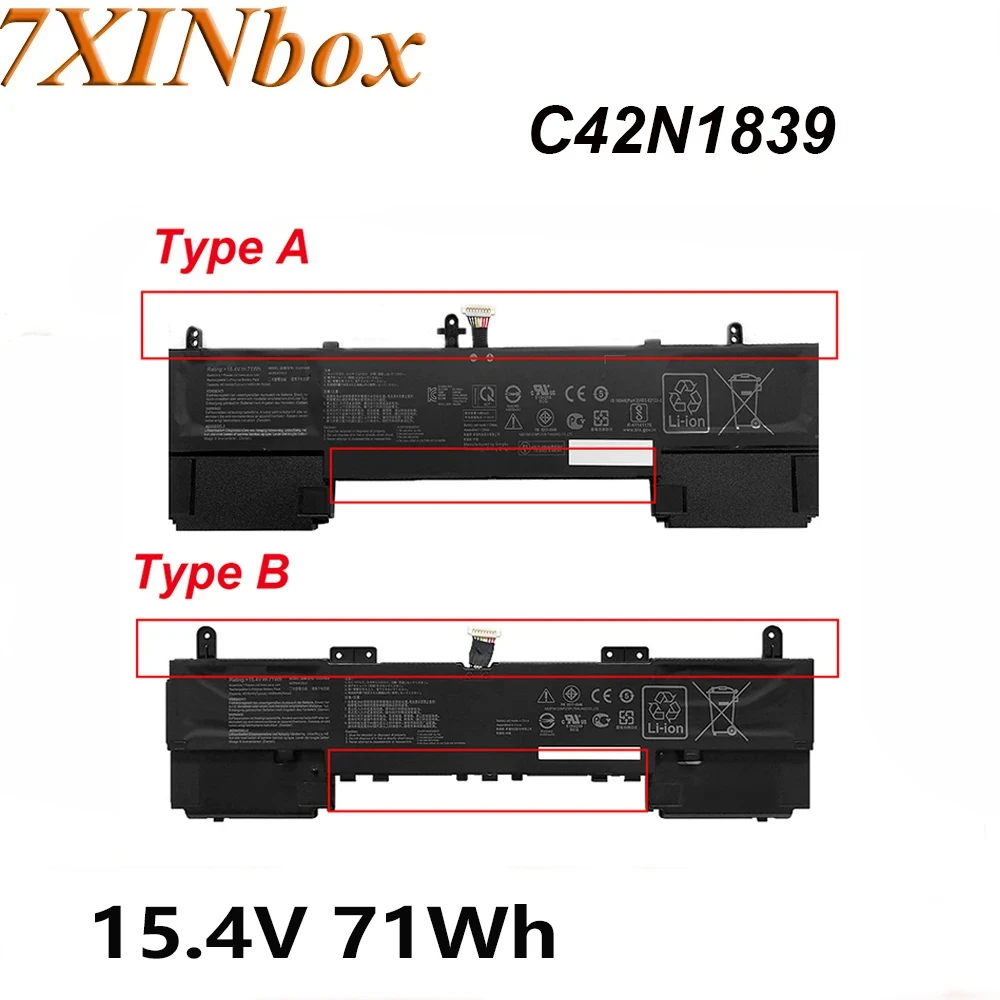 

7XINbox C42N1839 15.4V 71Wh 4614mAh Laptop Battery For ASUS Zenbook 15 Q546F UX534FTC UX534FT UX563FD UX534FA UX533FD