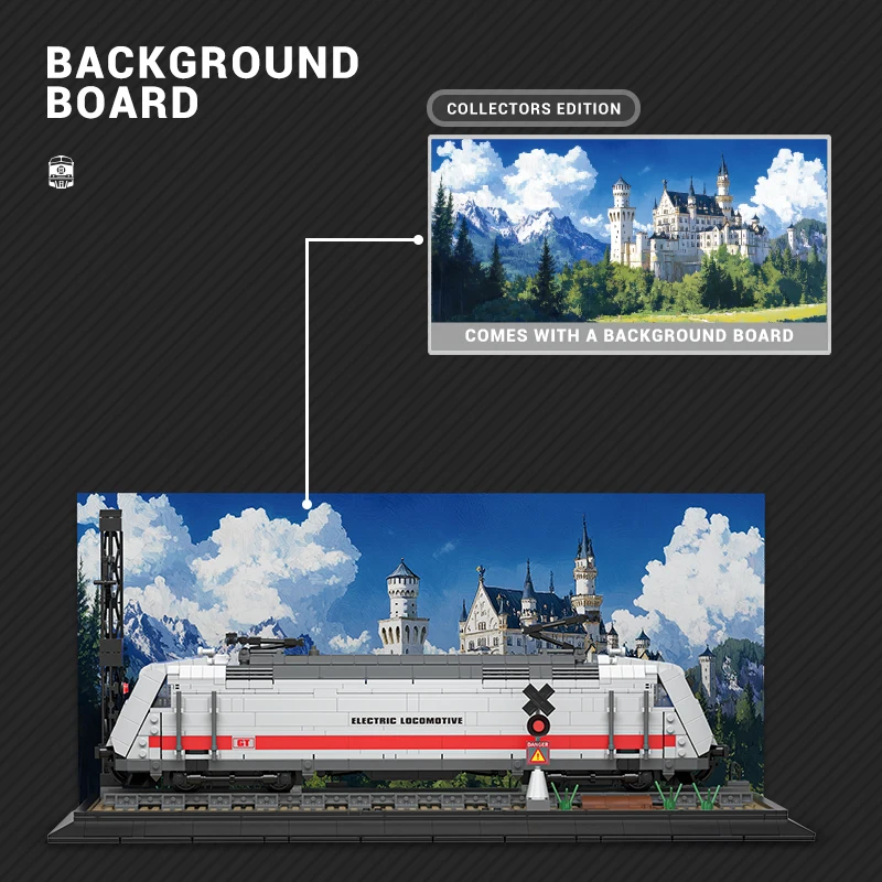 

MOC Germany BR101 Electric Locomotive Train Reobrix 66802 Building Block Brick Assembly Model DIY Puzzle Toys Boy Gifts Chrismas