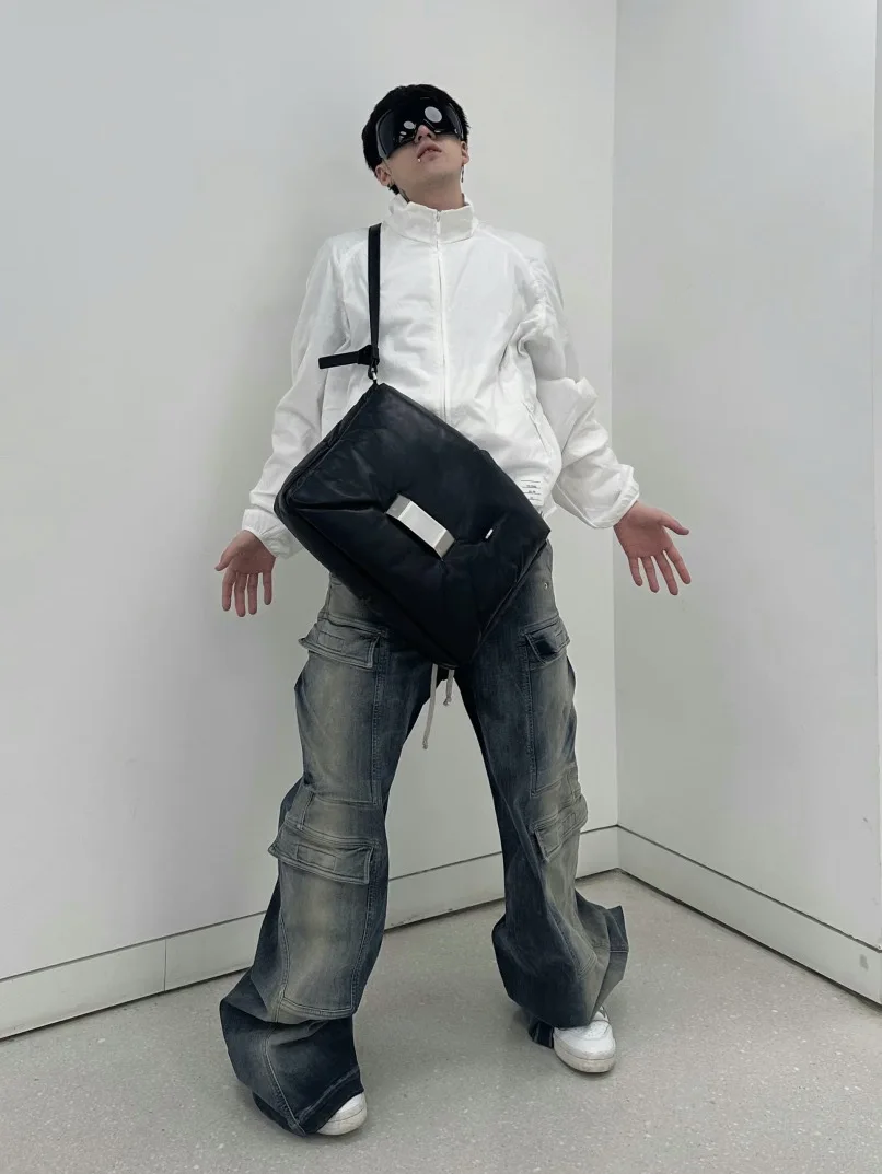 

Woman Bootcut Jeans For Man Wide Leg Pants Unisex Zippers Fashion Brand Clothing Mens Apparel Soft Stacked Camo Trousers Owen