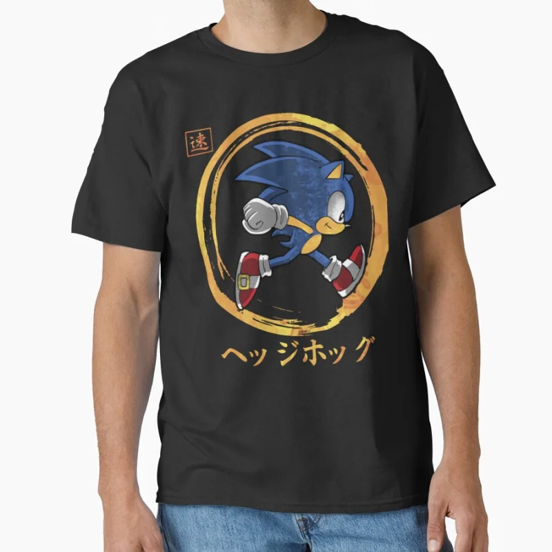 

Art - Sonic 1021 Cute Shadow the Hedgehog Gift T shirt for man Large size Tops Anime Graphic Print Y2k Clothes Cartoon Tee