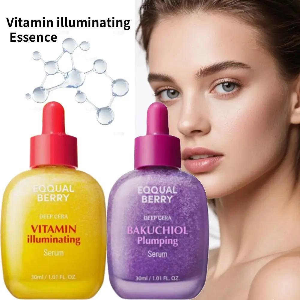 Vitamin Illuminating Brightening Essence Deeply Nourishes Skin Reduces Fine Lines Plumping Essence Firming Pore-Cleansing Serum