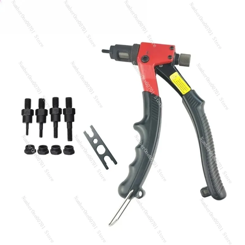 Manual Riveter Gun with M3 M4 M5 M6 Rivet Nut Setter Kit, Hand Tool for Rivet Nut Setting
