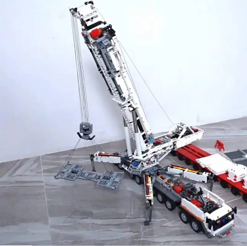 

9177 шт. Модернизированный мощный мобильный кран MOC-20920 LTM11200, высокотехнологичные строительные блоки, игрушка с дистанционным управлением, подарки для мальчиков на Рождество