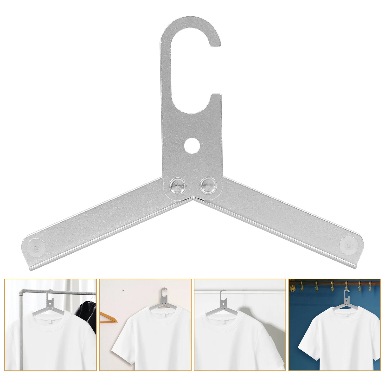 Cintres pliables de voyage en métal robuste, 3 pièces, gain de place, organisateur de vêtements Portable, placard, chemise, pantalon, chaussettes