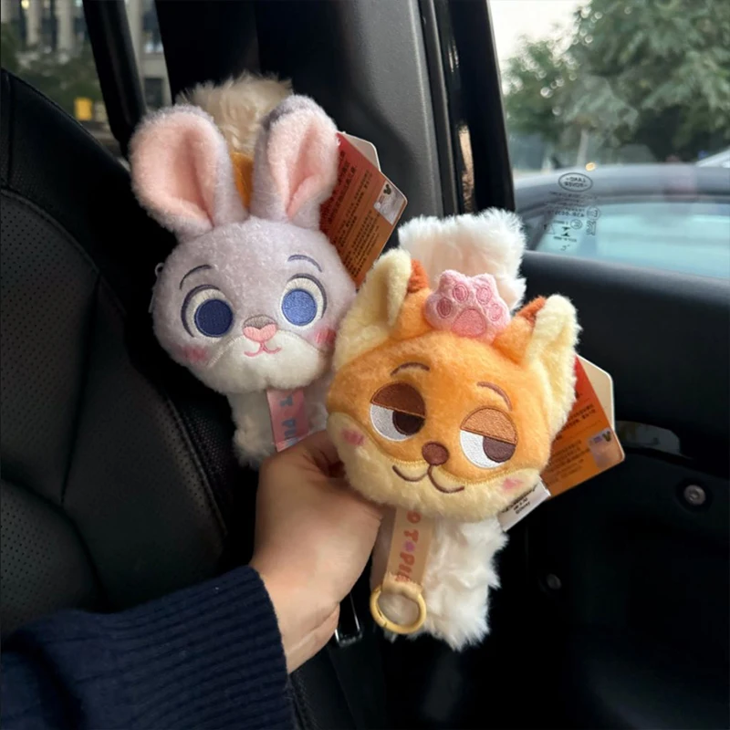 

Disney Zootopia Judy Nick Plush Car Seat Belt Cover Movie Peripherals Series Car Plush Cute Seat Belt Cover Cartoon Cute Girls
