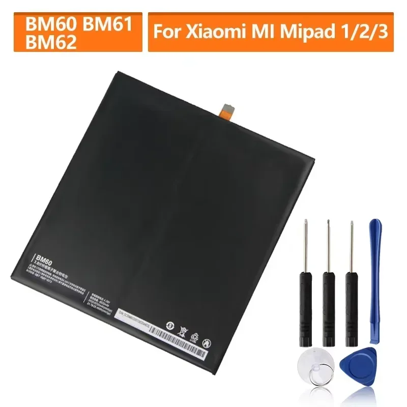 

2024 производственная сменная батарея для Xiaomi MI Mipad 3 2 1 Mipad2 Mipad3 BM60 BM61 BM62 перезаряжаемые литий-ионные батареи