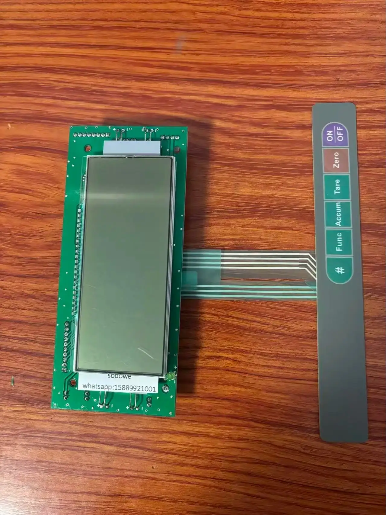 RS232 Type 220V A12 LCD Main Board PCB Circuit Board, Panel of Weighing Monitor XK3190-A12 English Keypad Thin Film Button