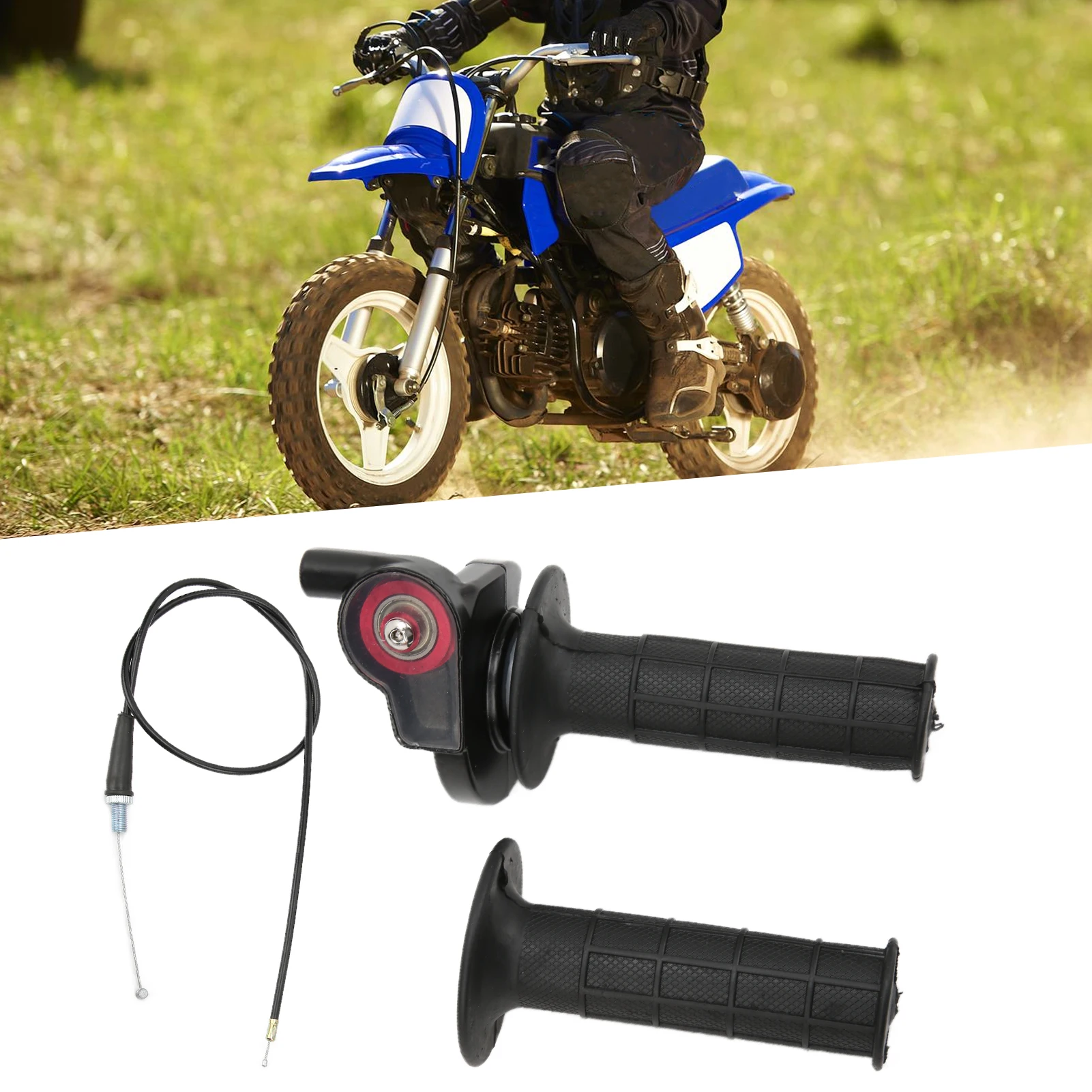 7/8in  Throttle Grips with Cable Replacement for CRF KLX TTR 110 125 150 200 250CC Dirt Pit  Throttle Grip Replacement