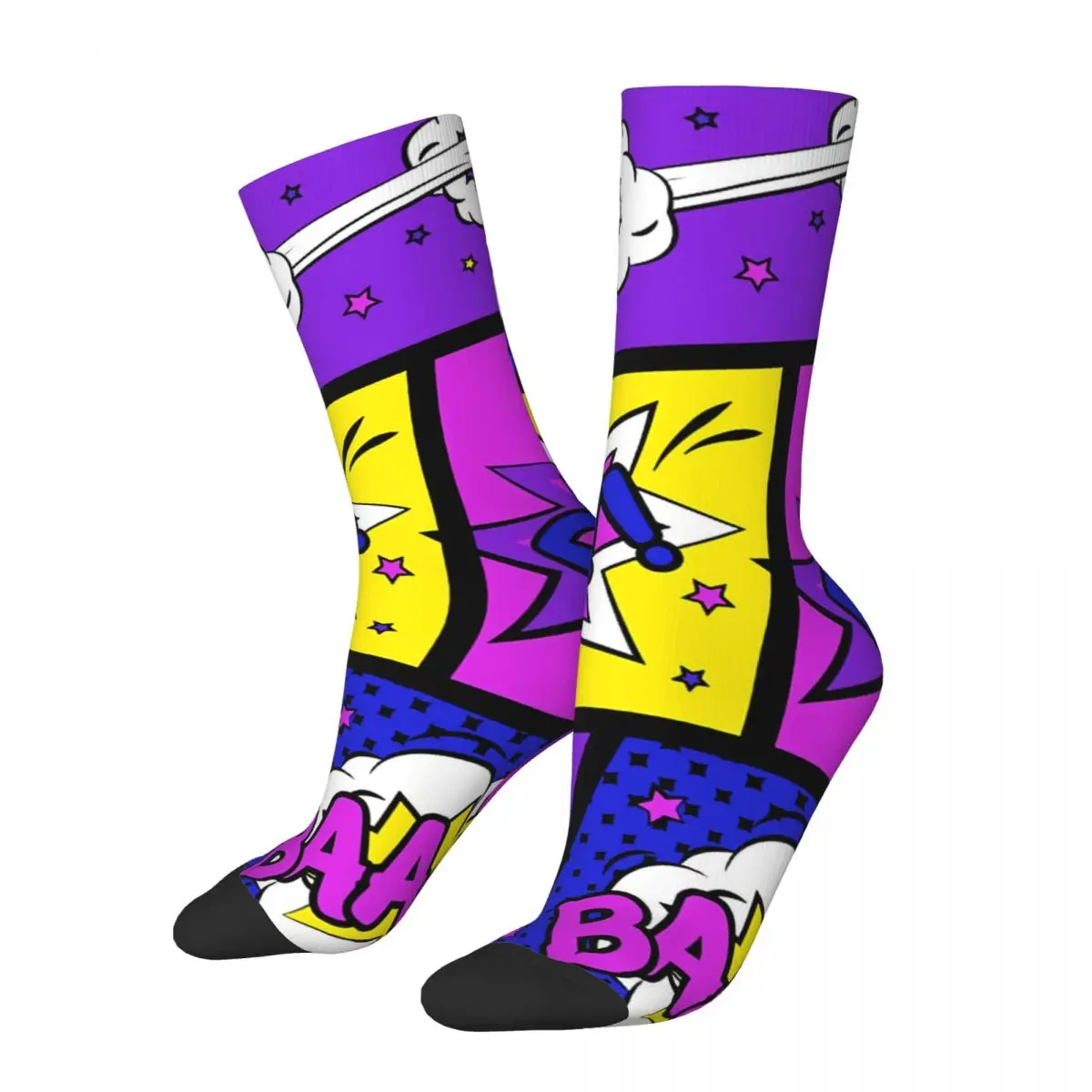 

Girly Comic Book Panels Comic Book Lover Kawaii Socks School Cartoon Pattern Socks