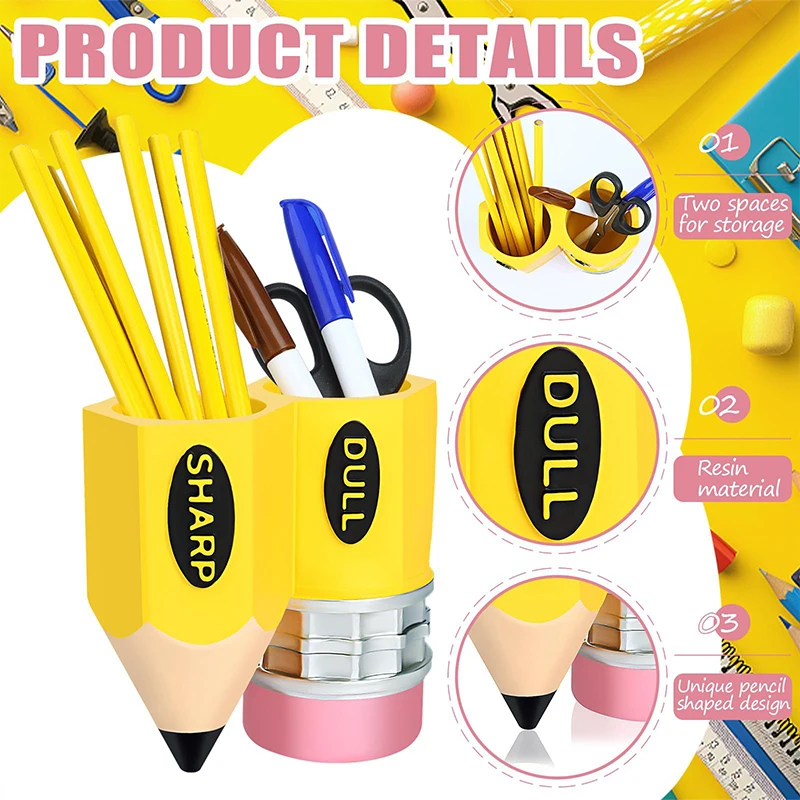 Resina organizador para mesas de estudo e caneta, organizador caneta-like, design criativo, para casa e escritório