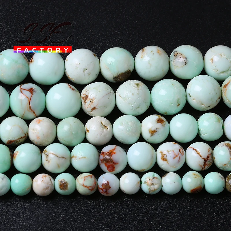 6 8 10mm Natural Green Opal Stone Beads For Jewelry Making Round Loose Spacer Beads DIY Bracelets Necklaces Accessories 15
