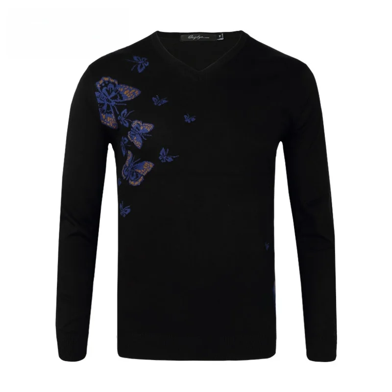 

OUGLYO Men's Thin V-Ne Knitted Wool Sweater Casual Spring Autumn Base Layer irt Faionable Urban Sle Long Sve