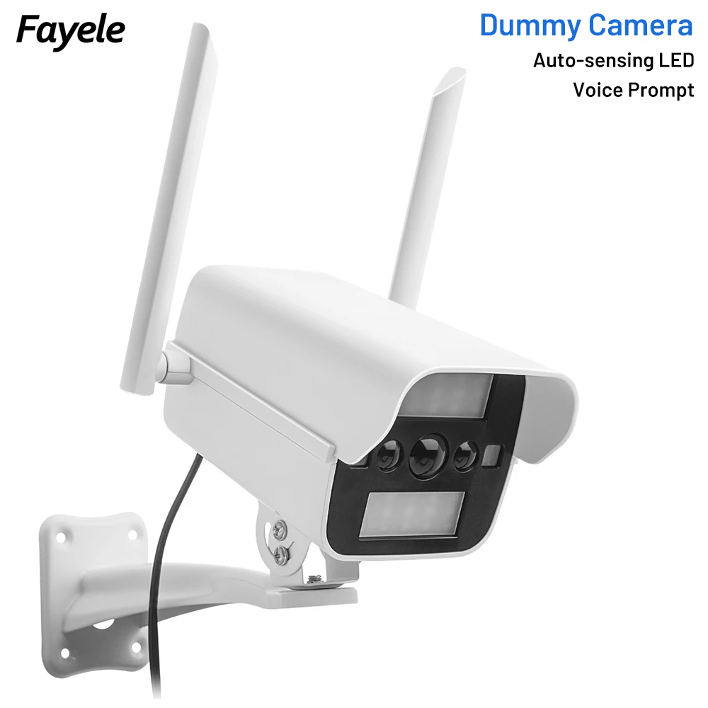

Dummy Camera Outdoor Security Fake Camera Simulation Indoor outdoor Auto-sensing 40W high-brightness LED 70dB voice alarm