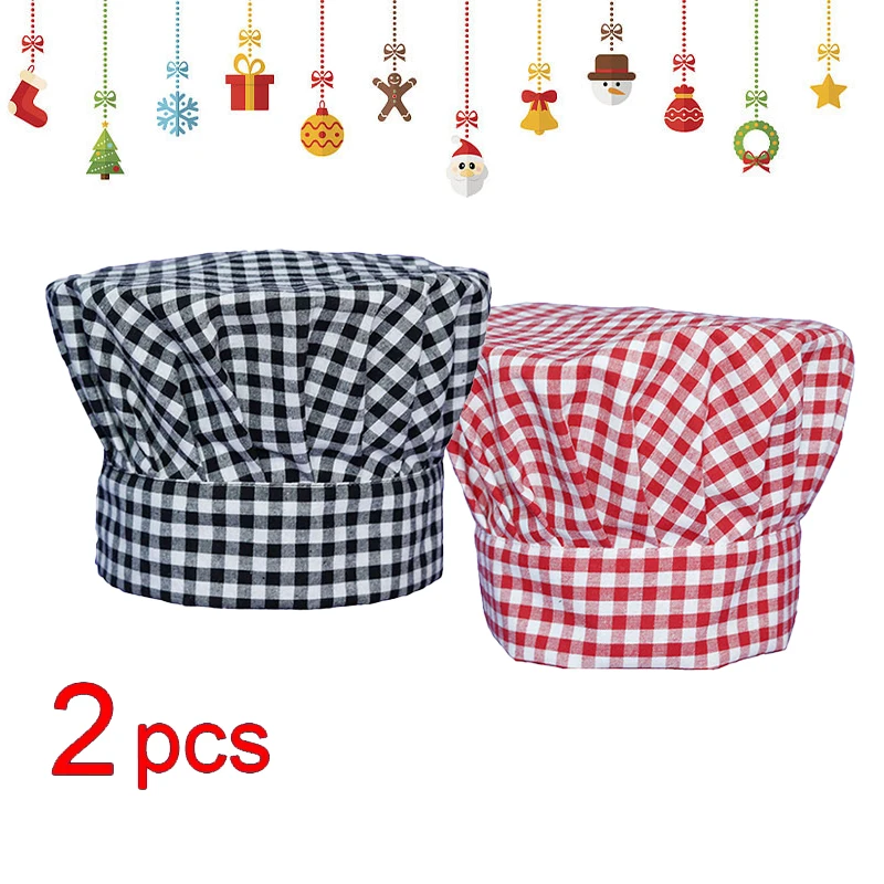 2pcs Household Cooking Cap Hotel Restaurant Chef Caps Catering Kitchen Working Hat Canteen Bakery Party gatherings Baking Hats