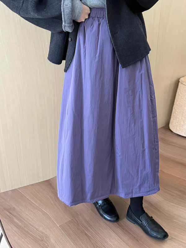 Authentique taille haute coton f jupe coupe ample décontracté polyvalent femmes jupe a-ligne Silhouette ket détail