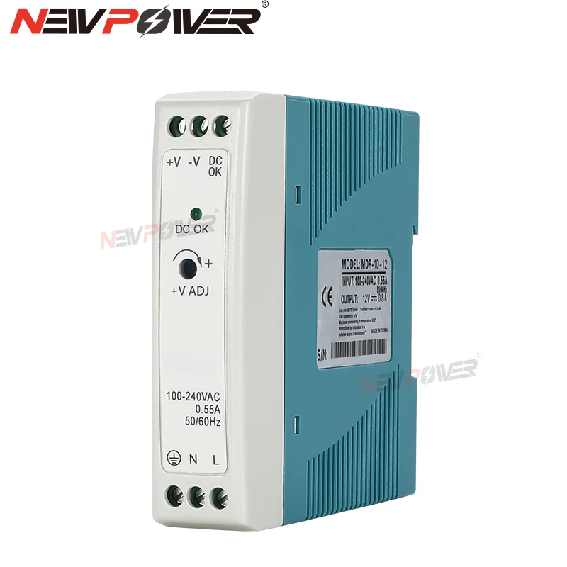 20W Power Switch Supply DC5V 12V 15V 24V AC100V-240V Input DC Control Electric Power MDR 20W DIN RaiL Power Supply