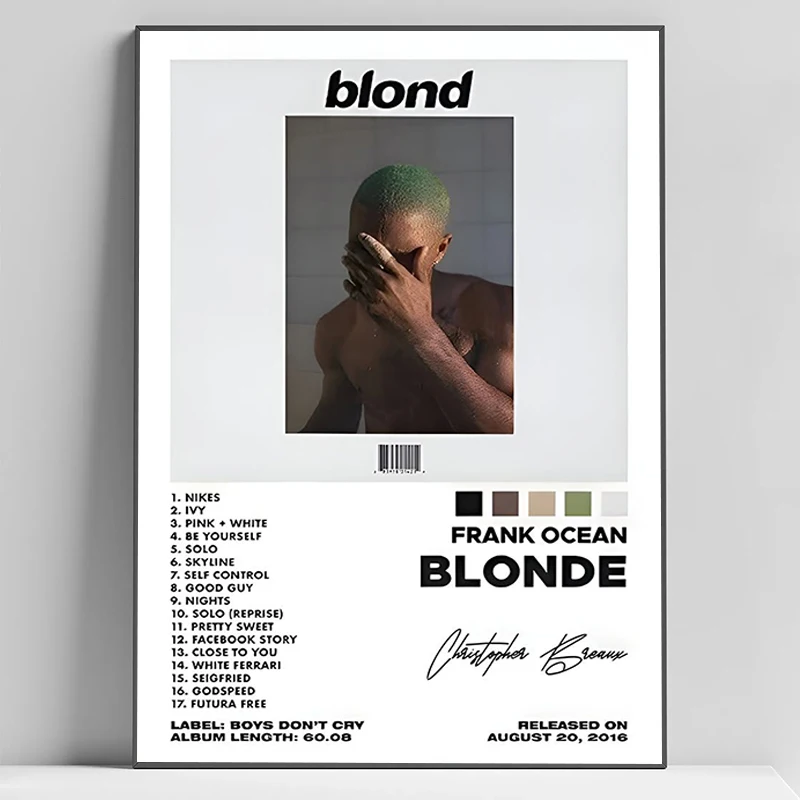 

Frank Ocean Blond Album Prints Poster Decorative Posters for Wall Decoration Painting Room Decorations Bedroom Decor