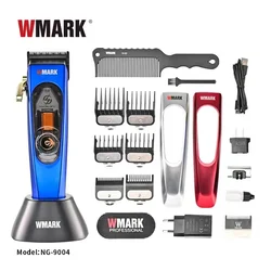 Cortadora de pelo profesional WMARKNG-9004 para hombre, máquina de cortar el pelo, reemplazable en tres colores, con una cubierta corporal magnética a 2024 RPM, 9000