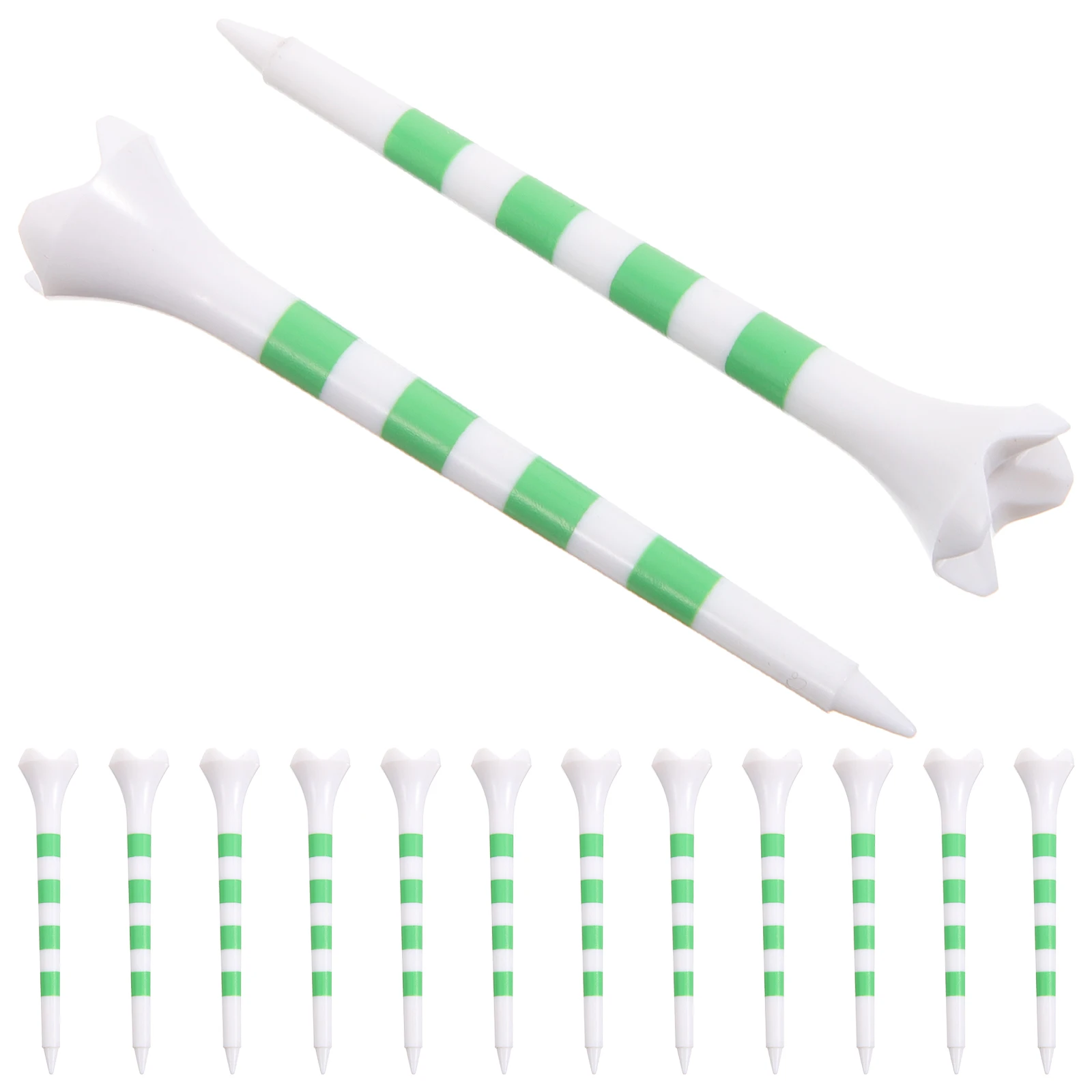 

20pcs Golf Tees 4Claw Plastic Golf Ball Holder 70mm 83mm Green Spikes Durable Lightweight Reusable Practice Accessories