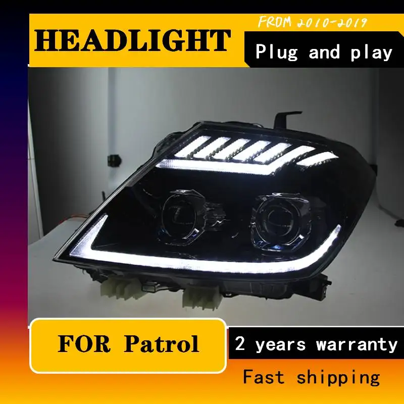 Car Styling Headlight For Nissan Patrol Headlights 2010-2019 Nissan Patrol Y62 Head Lamp Dynamic Turning