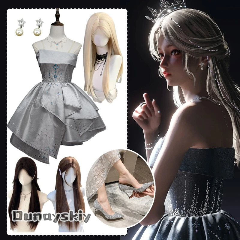 

Костюм для косплея Love and Deepspace BORN TO DAZZLE {Dunayskiy States} Короткое коктейльное платье без бретелек цвета слоновой кости Маскировочные костюмы на Хэллоуин