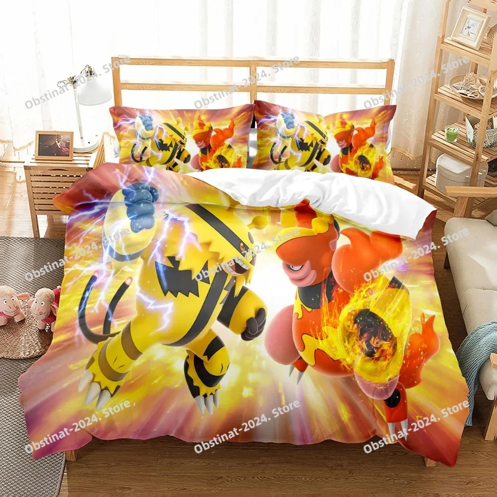 

3D Groudon Children Art Linen Set Bedding Set Printed Bed Set Duvet Cover Sheet Pillowcase Soft Quilt Cover Full Queen King Size