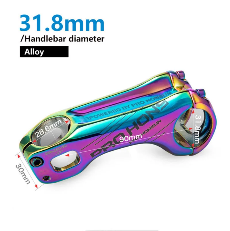

HONSUN PRO MTB Stem,-17° Angle, 70/90mm Length, Forged Alloy, 31.8mm Clamp, Lightweight Off-Road Bicycle Handlebar Stem