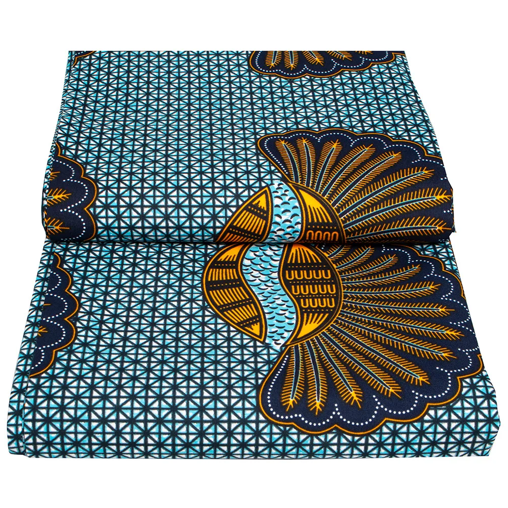 Nigerian Ankara African Polyester Material Wax Fabric 2024 Newest Ghana Print Tissu Textile Material For Women DIY Dresses Sew