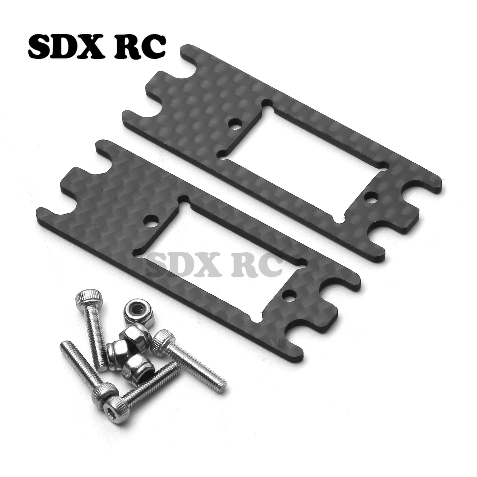 

2pcs Carbon Fiber TR4 Servo Mount for Axial SCX10 VS4-10 1/10 RC Crawler Car Upgrade Parts Accessories