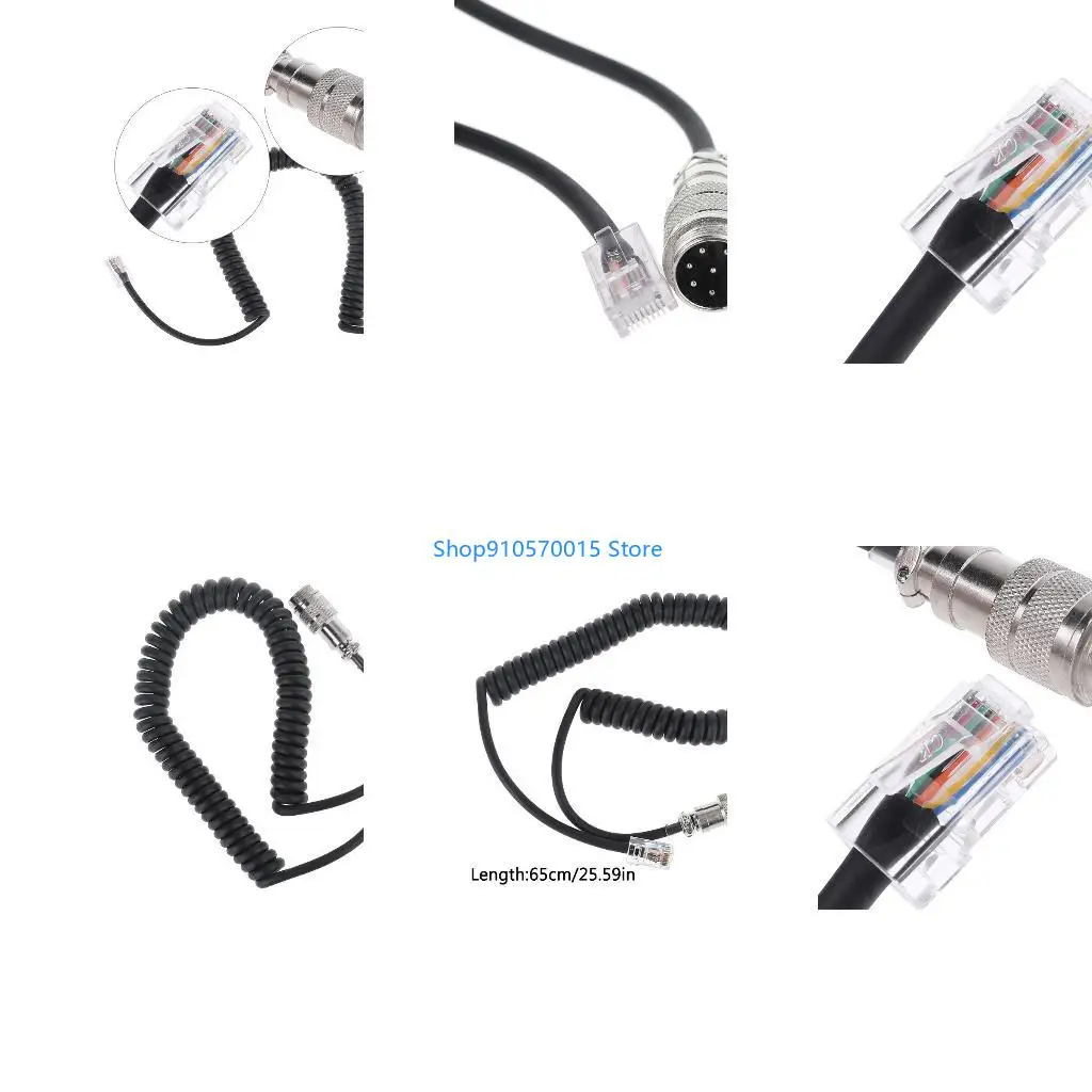 B95C 8 Pin to RJ-45 Modular Plug Mic Cable Adapter for Yaesu Microphone MD-200 MD-100 FT-450 FT-900 FT-991