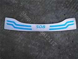FOR 2011-2019 for PEUGEOT 508 REAR BUMPER PROTECTOR STEP PANEL BOOT COVER SILL PLATE TRUNK TRIM ACCESSORIES Car styling