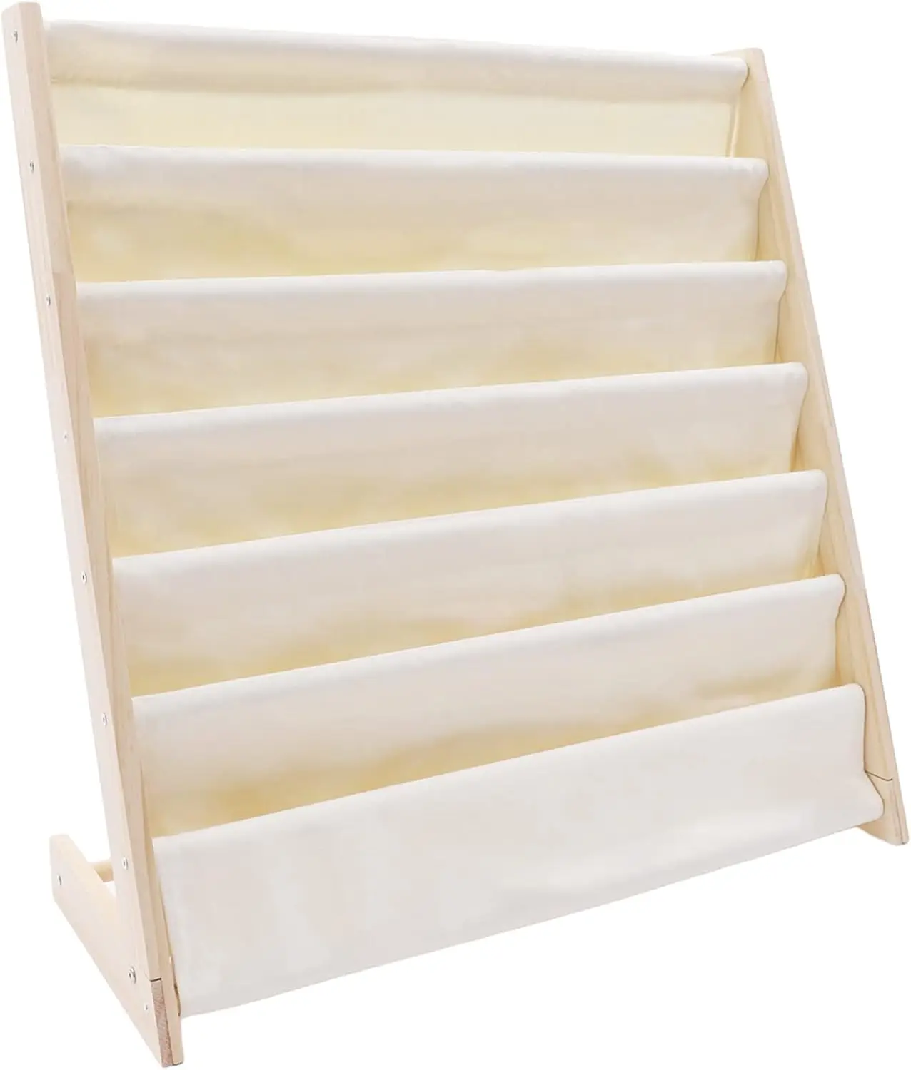 

6-Tier Bookshelf Pine Book Display Stand, 29.5X11.8X31.1Inch Kids Book Rack Storage