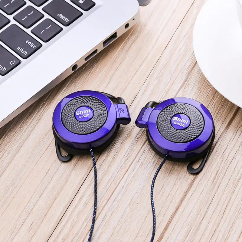 Untuk Shini S-520 3.5Mm Stereo Mp4 Ear-Hook Game Olahraga Santai Ponsel Universal Ear Hook Headset Kawat Earphone Olahraga