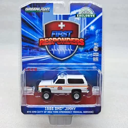 1:64 1986 GMC Jimmy City of NYC EMS High Simulation Alloy Car Model Collectible Toy Gift Souvenir Display Ornament