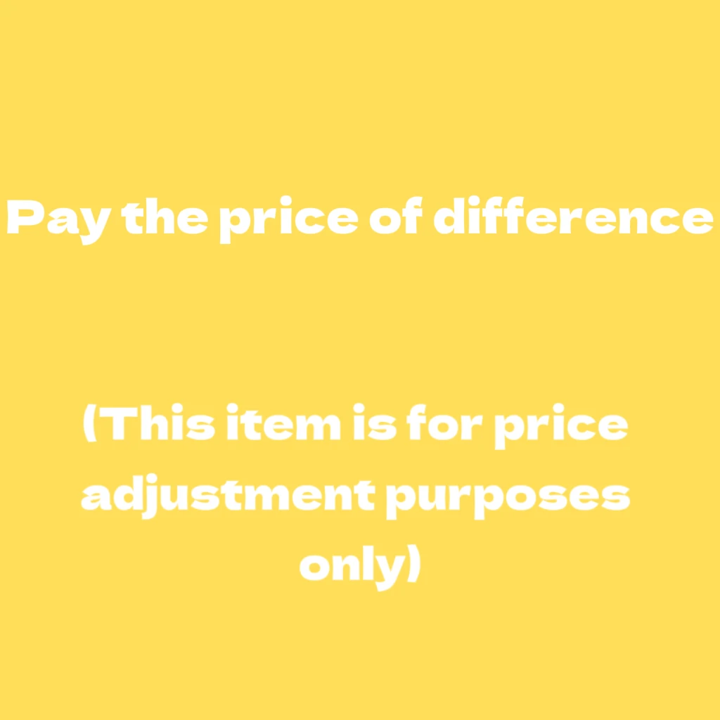 Dedicated link for price differences, including delivery charges and customised prices