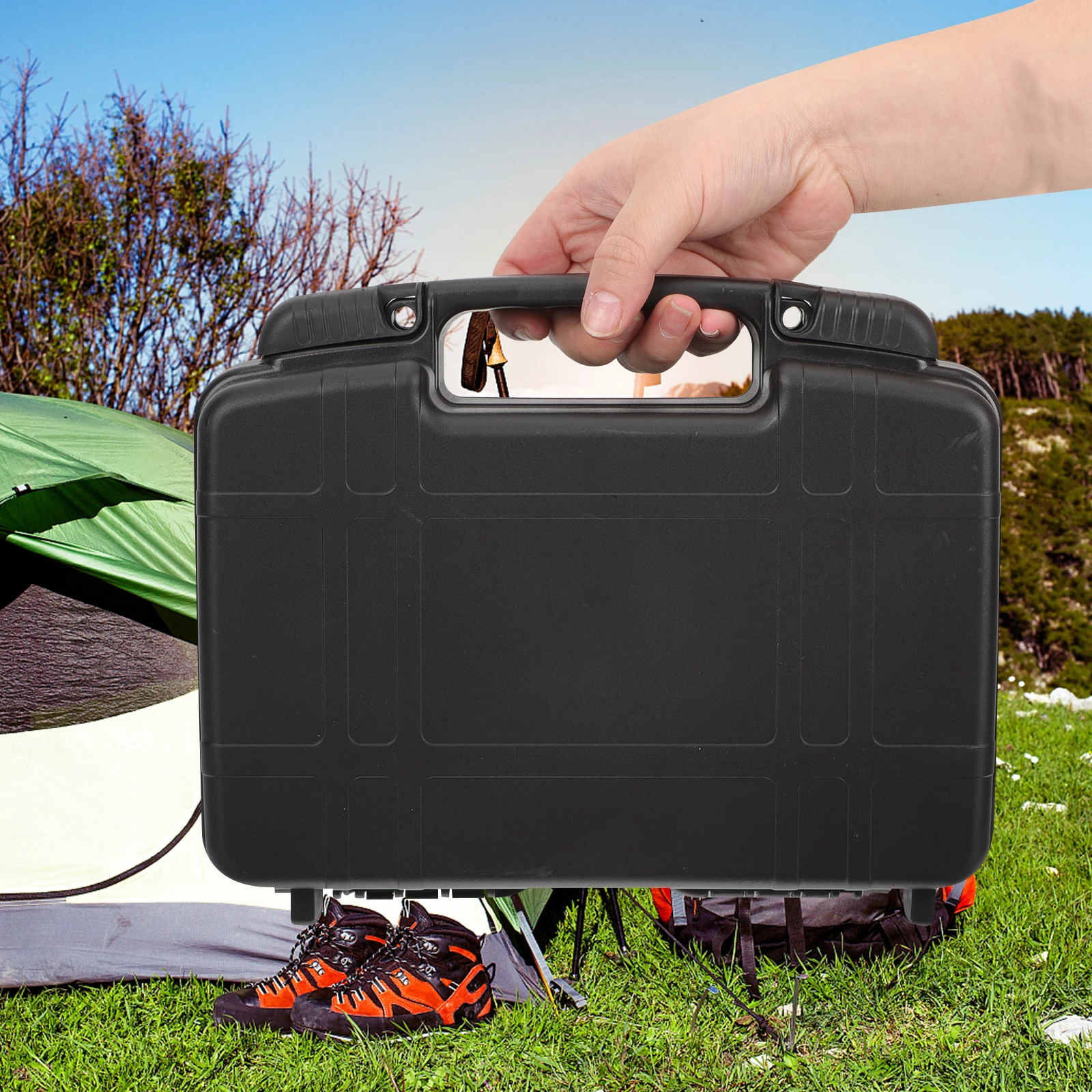 

Plastic Foam Waterproof Box Lightweight Portable Outdoor Tool Case Wear resistant Survival Box Multi function Field Accessory