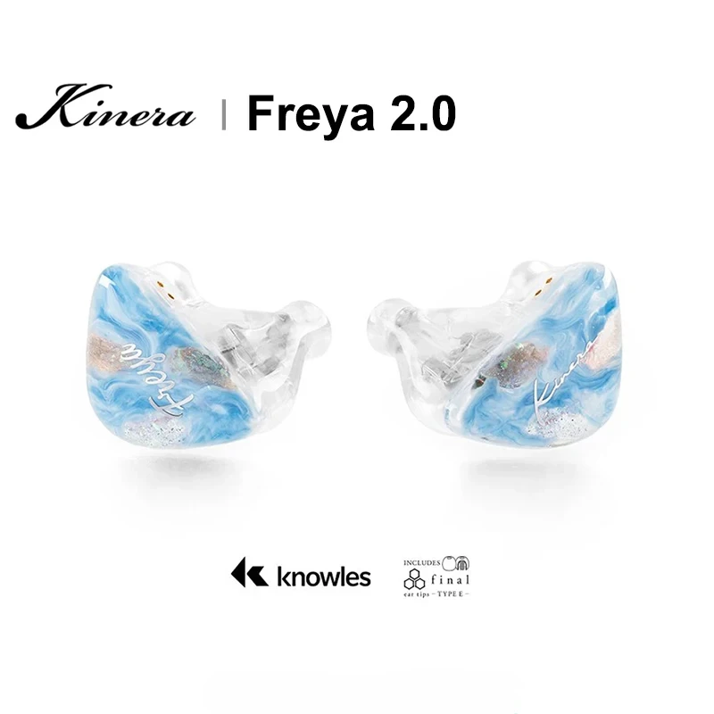 

KINERA Freya 2.0 1DD+3BA Hybrid Drivers In-Ear Earphone IEM with 0.78mm Detachable cable 3.5mm + 4.4mm Plug HIFI Wried Earbuds