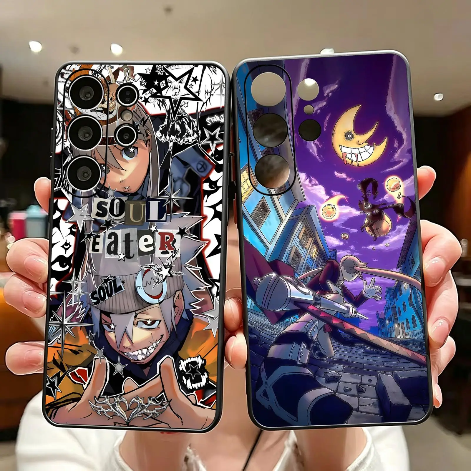 Phone Case For Samsung S26 S25 S24 S23 S22 S21 S20 Ultra Note20 Anime SOUL EATER  Soft black Shockproof Cover
