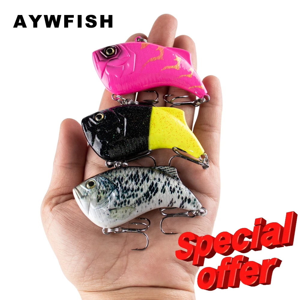 AYWFISH Special Offer 6CM 14G VIB Sinking Fishing Lure Rattle Lipless Crankbait vibration Bass Perch Artificial Bait ( Limited )