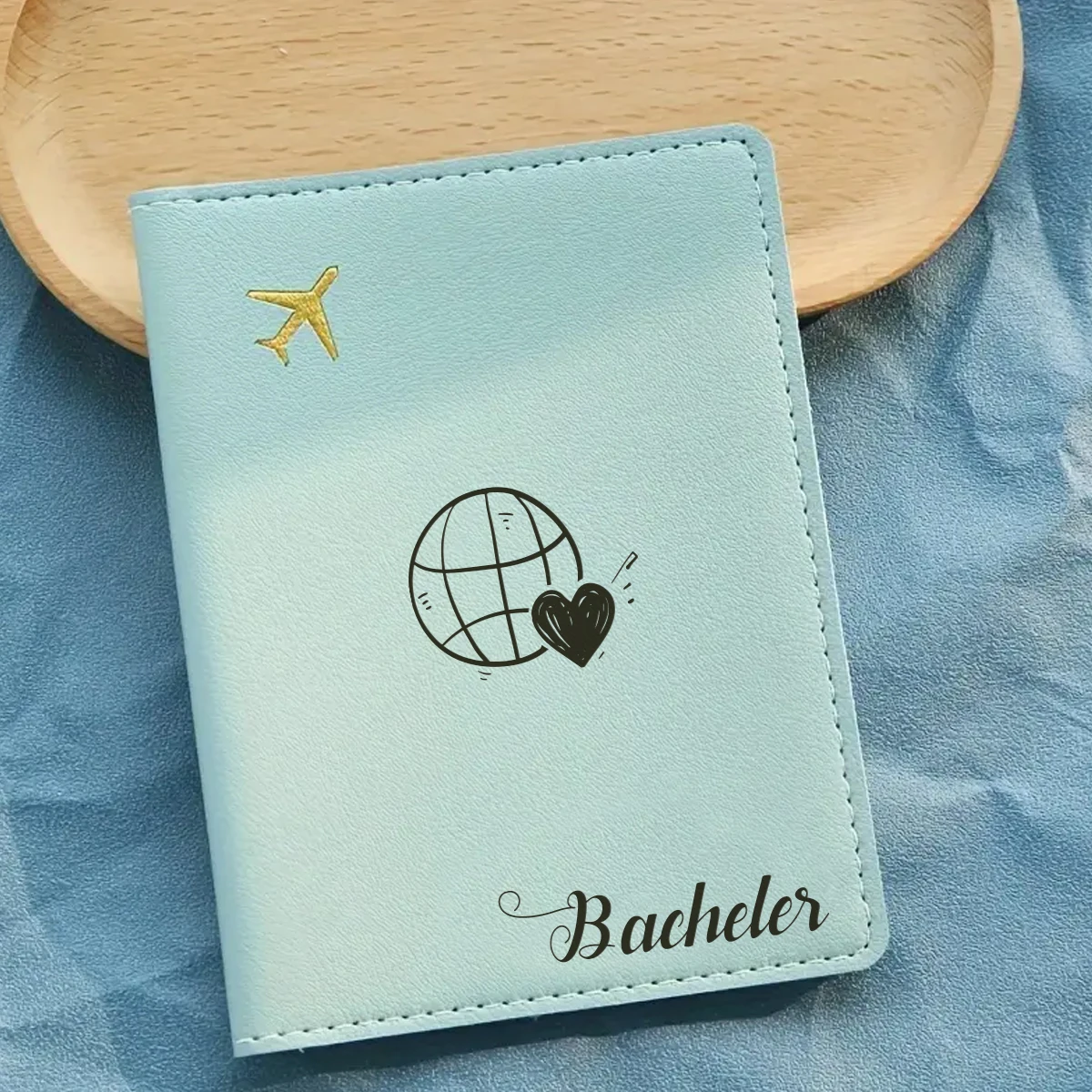 

Набор из 1 шт.: Стильный кожаный держатель для паспорта и бирка для багажа с индивидуальной гравировкой — подарок для подружки невесты