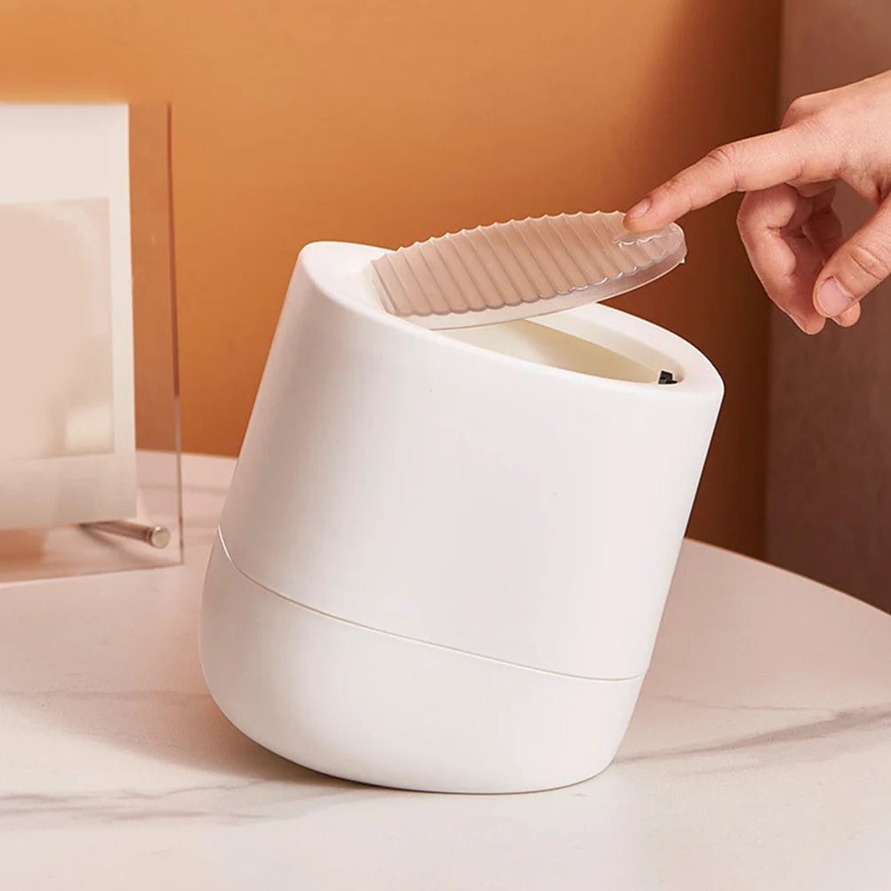 

Mini Trash Can Compact Small Trash Bin with Lid for Dorm Room Bedroom Bathroom Plastic Waste Basket
