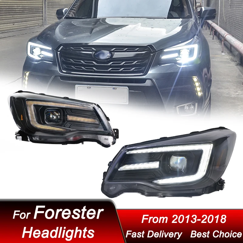 

Pop Car Styling Headlights For SUBARU Forester 2013-2018 Full LED Auto Head Lamp Assembly Upgrade Projector Lens Accessories Kit