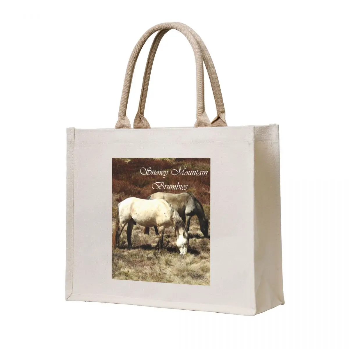 

Snowy Mountain Brumby Tote Bag Candy bags Women's shopping bag custom tote bag