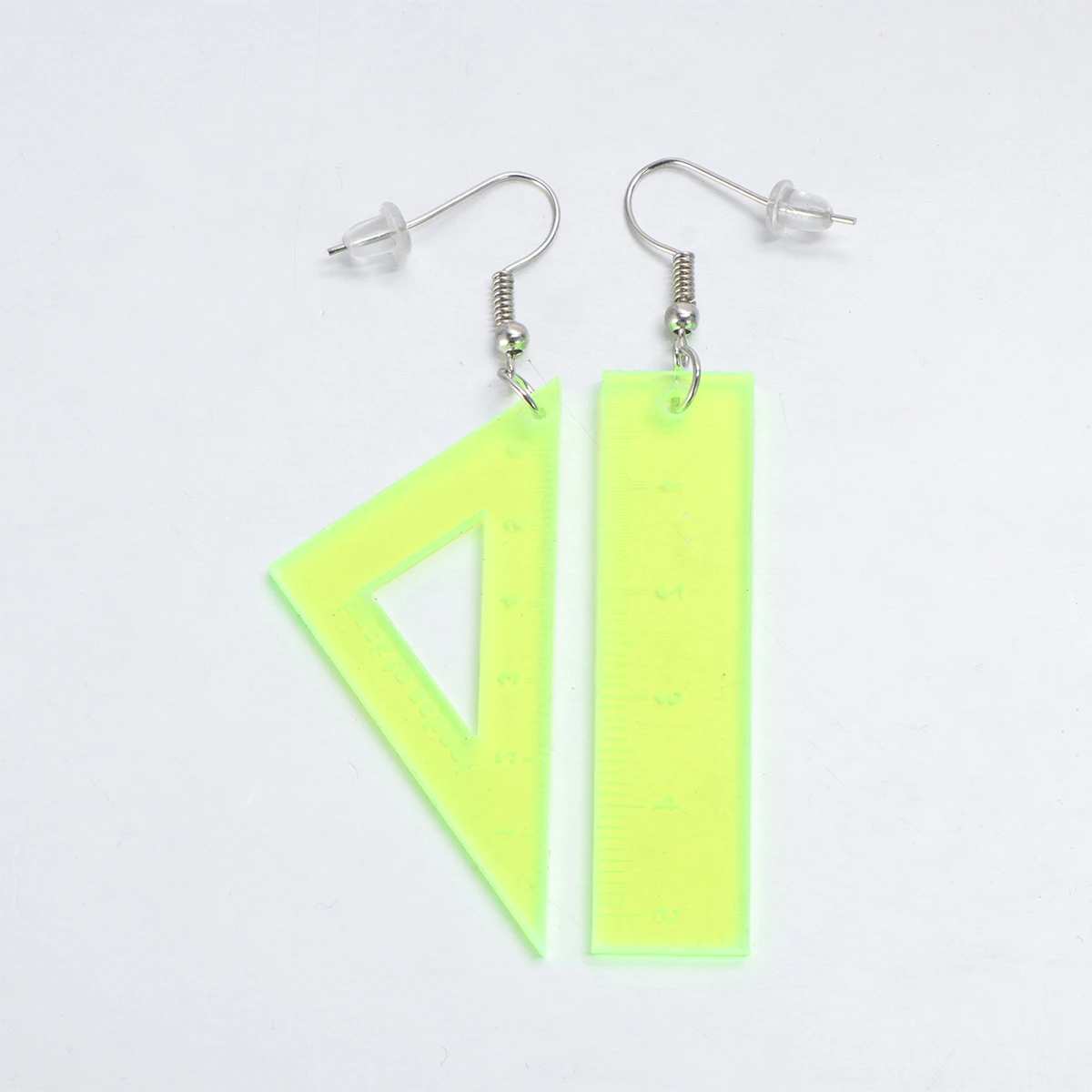 

Ruler Earrings Holiday Gift Creative Triangle Office Attire Dangle Stud for Women Anniversary Engagement